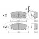 Колодки гальмівні (задні) Mitsubishi Outlander/Lancer 03-/Jeep Compass/Patriot/Dodge Avenger 06-