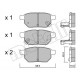 Колодки гальмівні (задні) Toyota Corolla/Auris 06-14/IQ/Urban Cruiser 09-15/Prius 12-/Yaris 05-