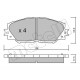 Колодки гальмівні (передні) Toyota Corolla 01-18/Auris 07-12/Rav4 III 05-/Yaris/Prius+ 12-