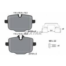Колодки гальмівні (задні) BMW 5 (F10/F11/F18)/6 (F12/F13) 09- (TRW) Q+