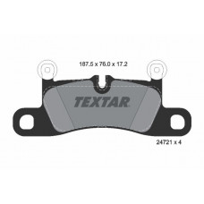 Колодки гальмівні (задні) VW Touareg/Porsche Cayenne 10- (187.5x76x17.2) (Brembo)